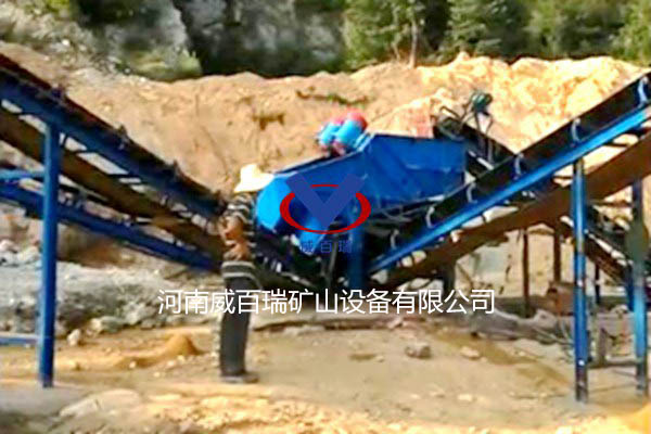 重型直线筛现场筛分